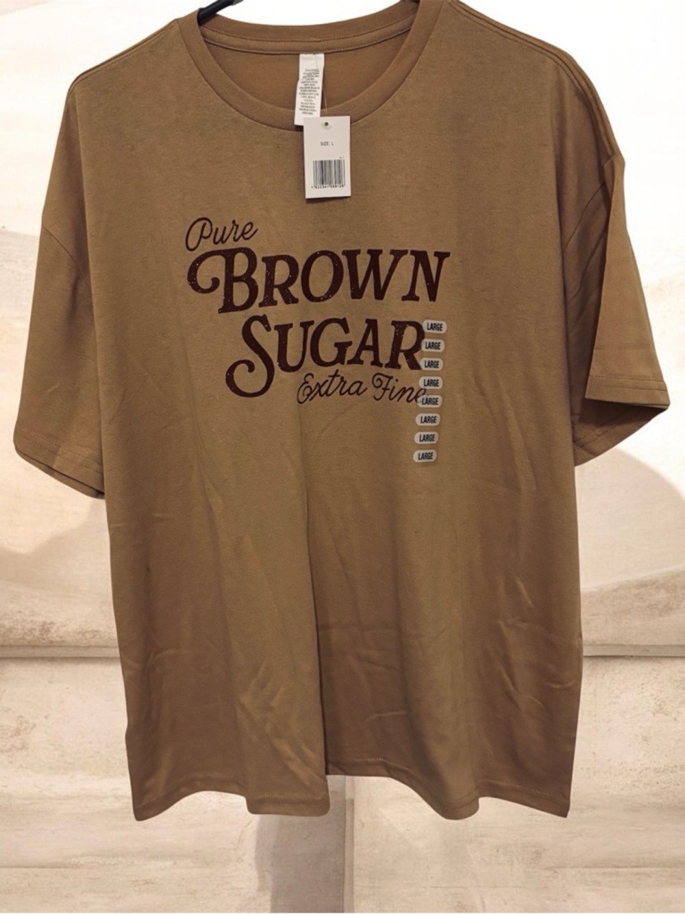 Brown Sugar Graphic Tee - Brown - Unbranded